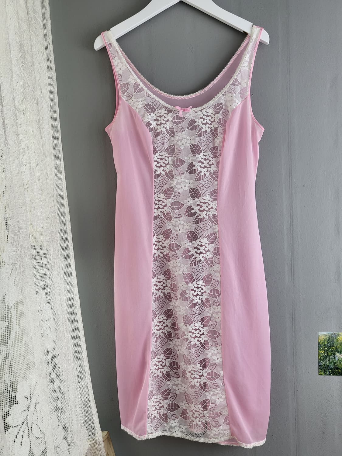 빈티지 더스티 핑크 슬립 원피스 상품이미지2