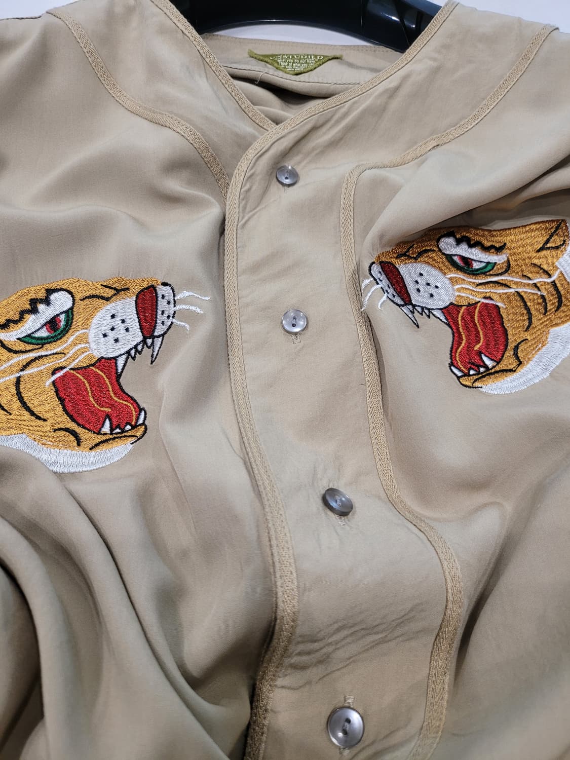 🐅(4) 니코앤드 UNSTUDIED 타이거 자수 레이온 베이스볼 셔츠 상품이미지2