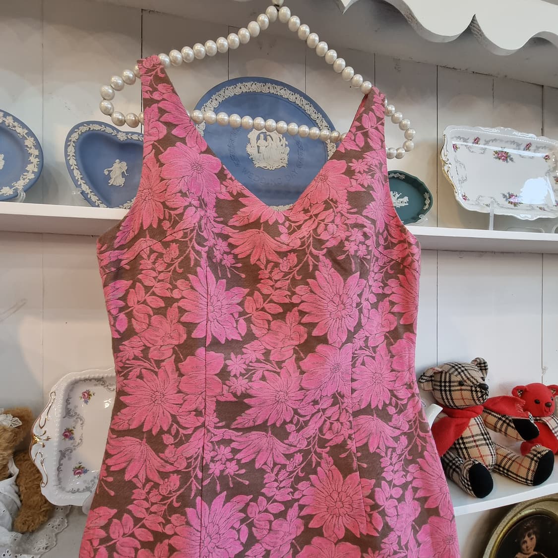 핑크 플라워 레이스 슬립원피스 상품이미지2