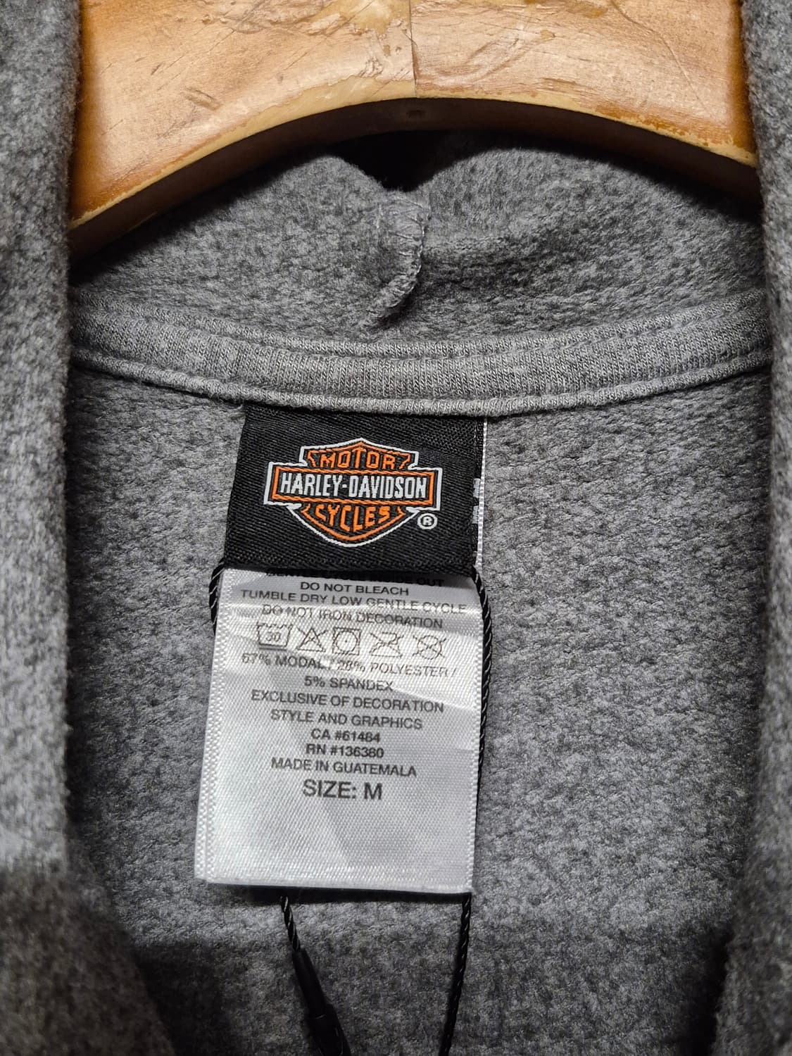 HARLEY DAVIDSON GREY HOODIE ZIPUP  상품이미지6