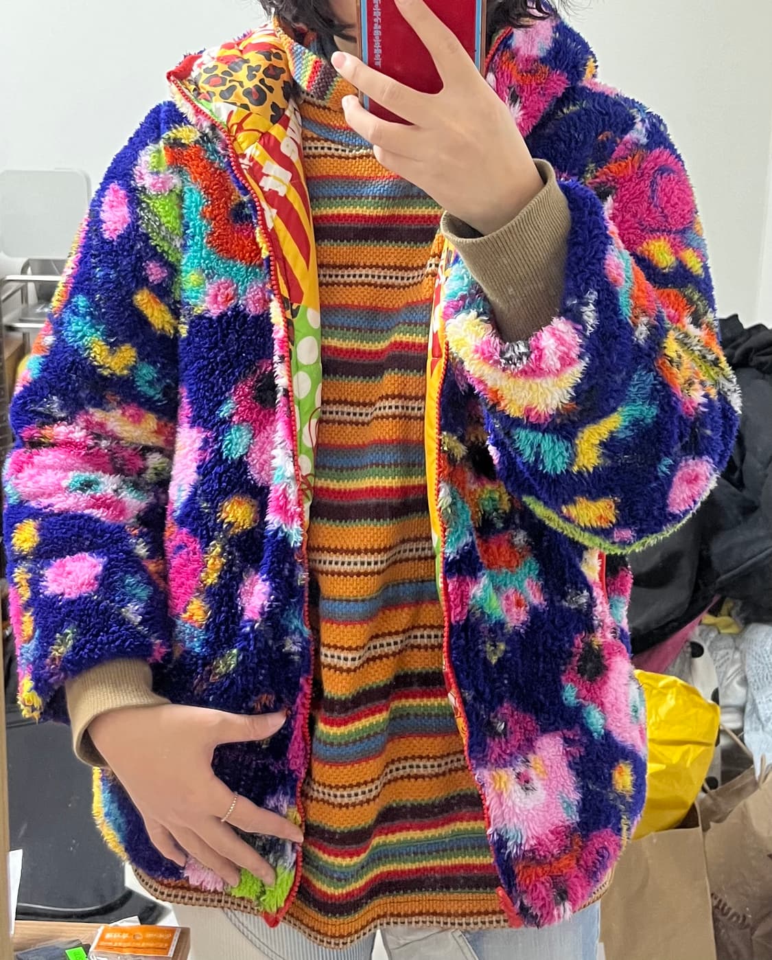 JAM 리버시블 후리스 숏패딩 상품이미지1