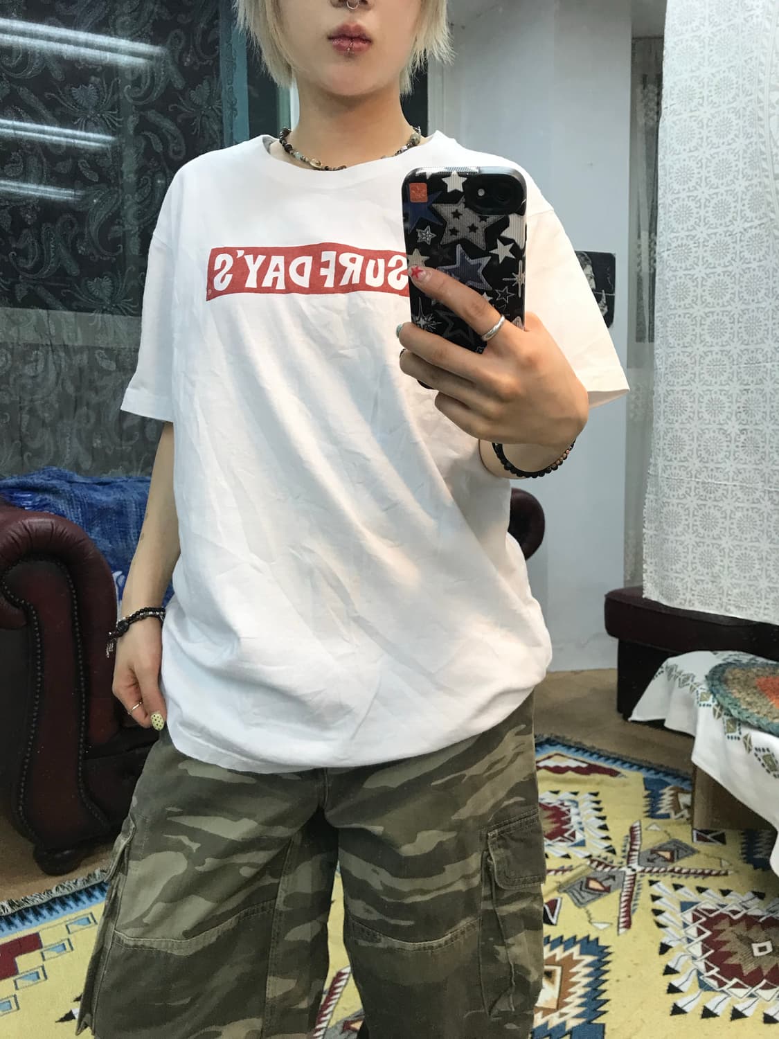 SUPF DAY’S USA 빈티지 백프린팅 반팔티  상품이미지1