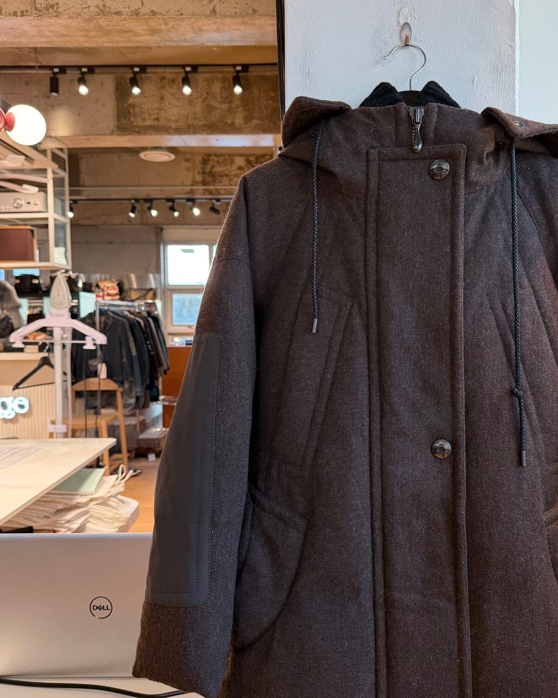 비비안웨스트우드 앵글로매니아 니트 하이넥 패디드 덕다운 점퍼 상품이미지4