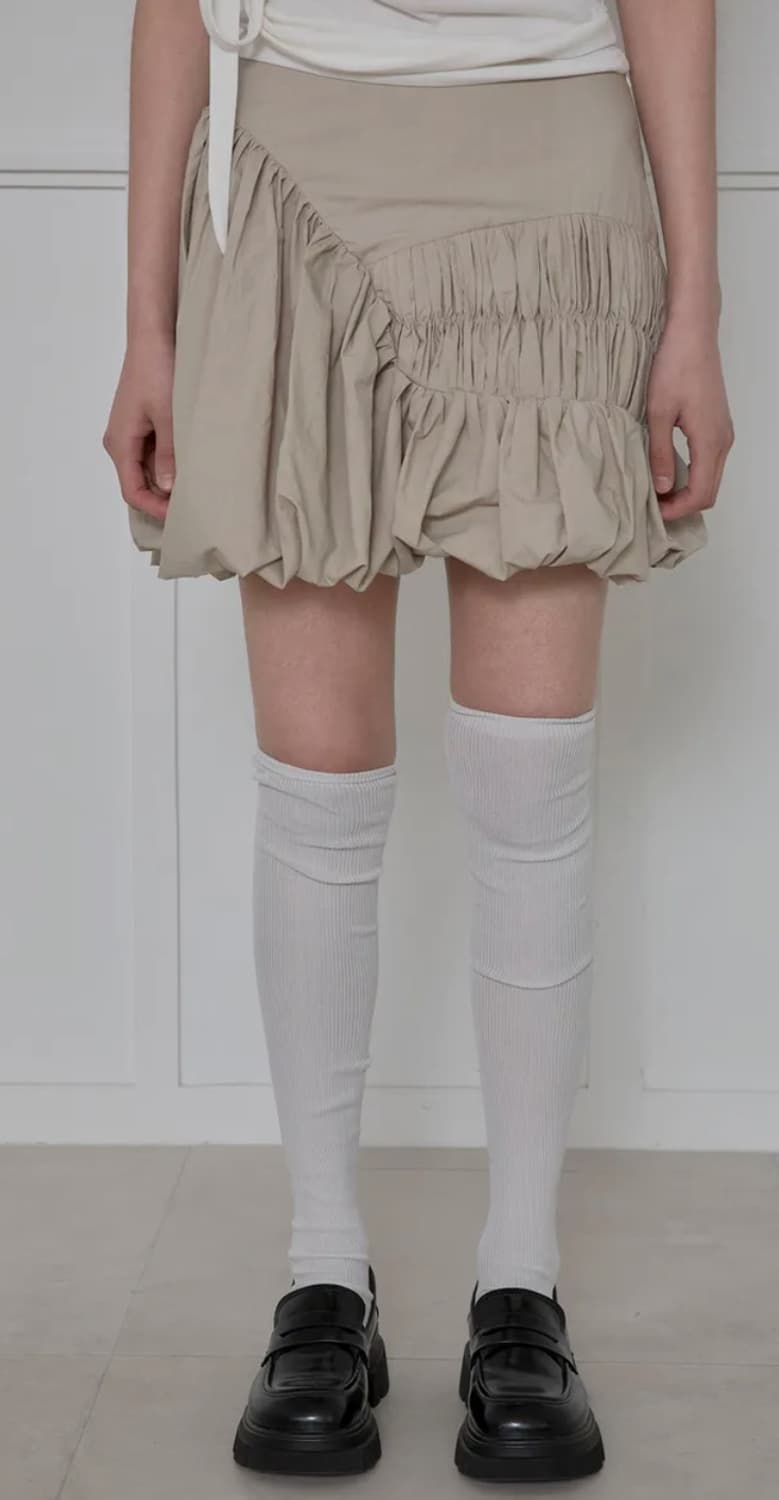 플레어업 벌룬 스커트 베이지  상품이미지3