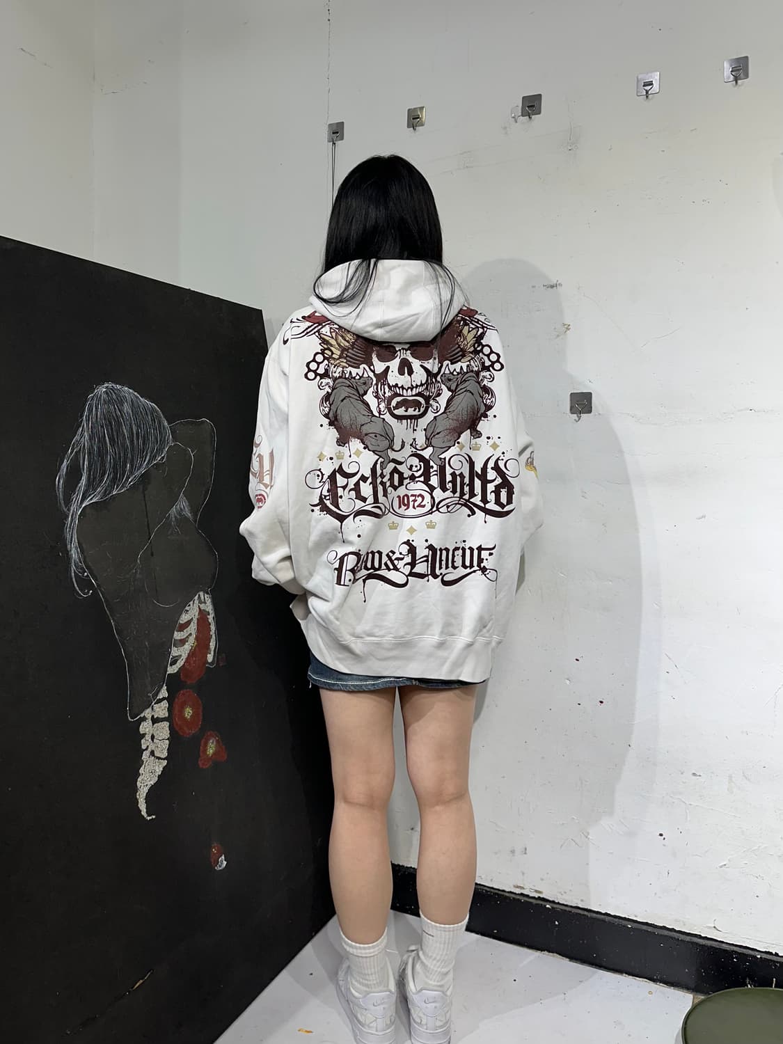 Jpn 일본빈티지 90s 에코 언리미티드 오리엔탈 펑크 빅사이즈 집업 상품이미지3