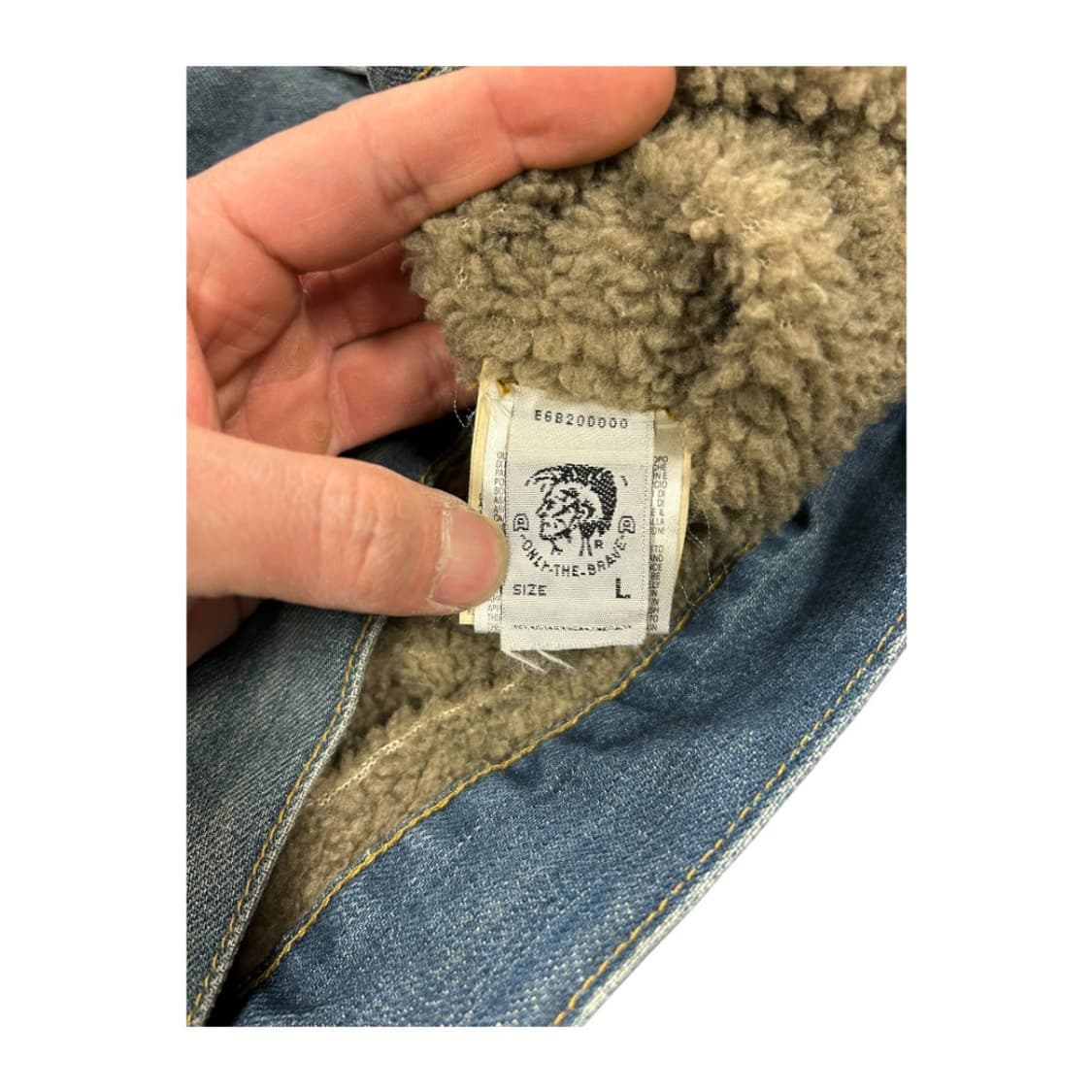 L) 디젤 워시드 데님 쉐르파 자켓 상품이미지2