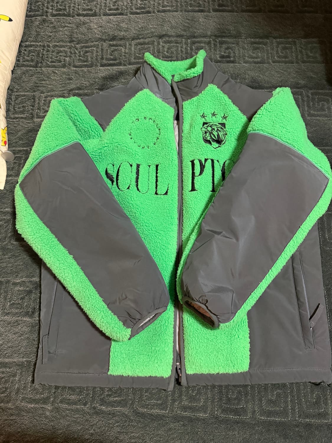 [스컬프터] Racing Sherpa Jacket Acid Green 상품이미지1