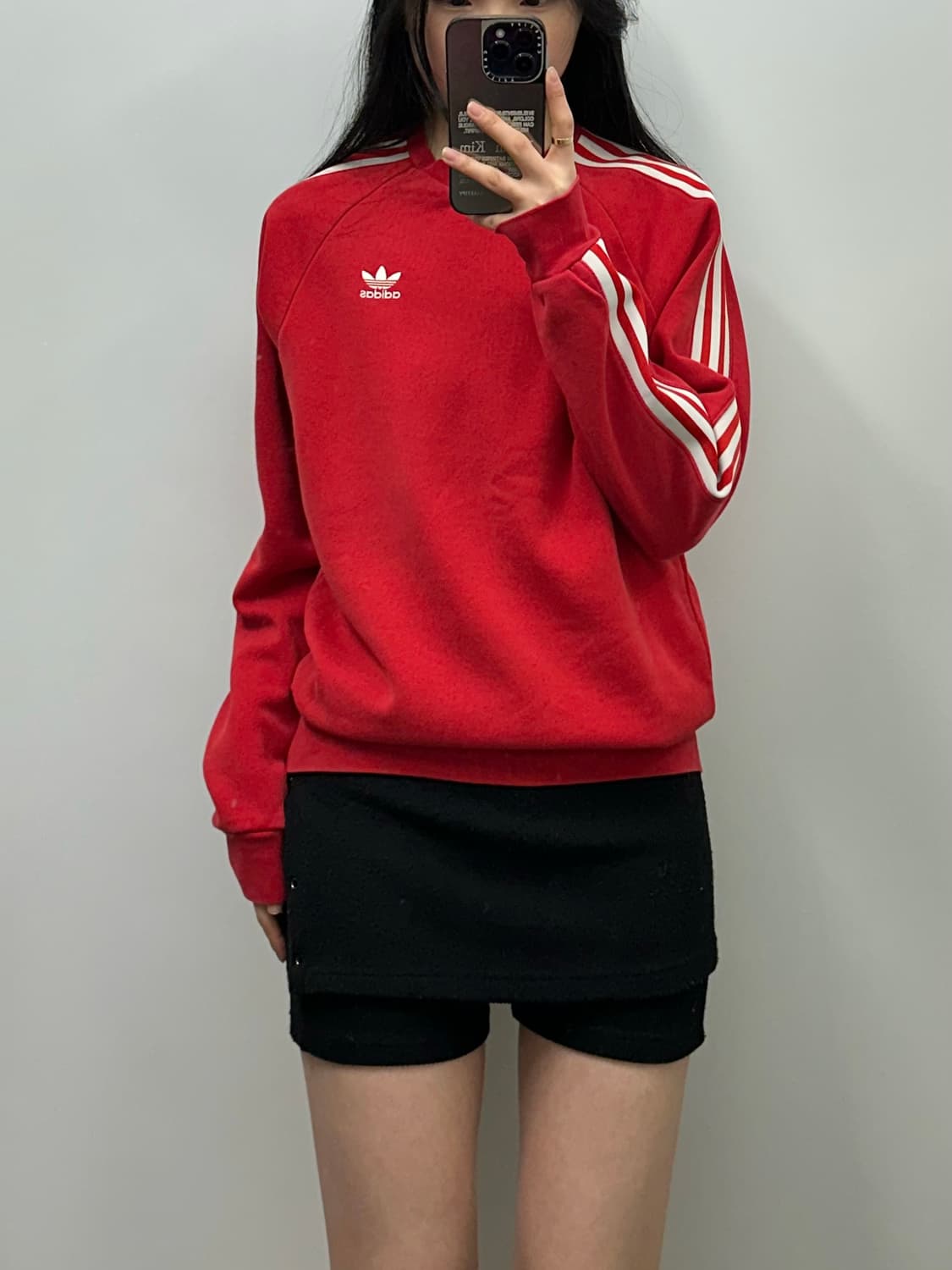 아디다스 사이드라인 레드 맨투맨  상품이미지1