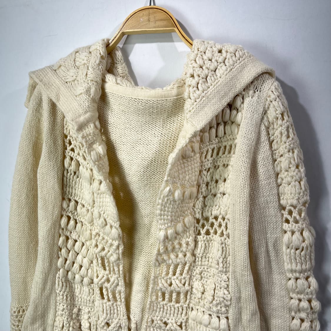 [RITSUKO SHIRAHAMA] 리츠코 시라하마 크로쉐 니트 가디건 상품이미지3