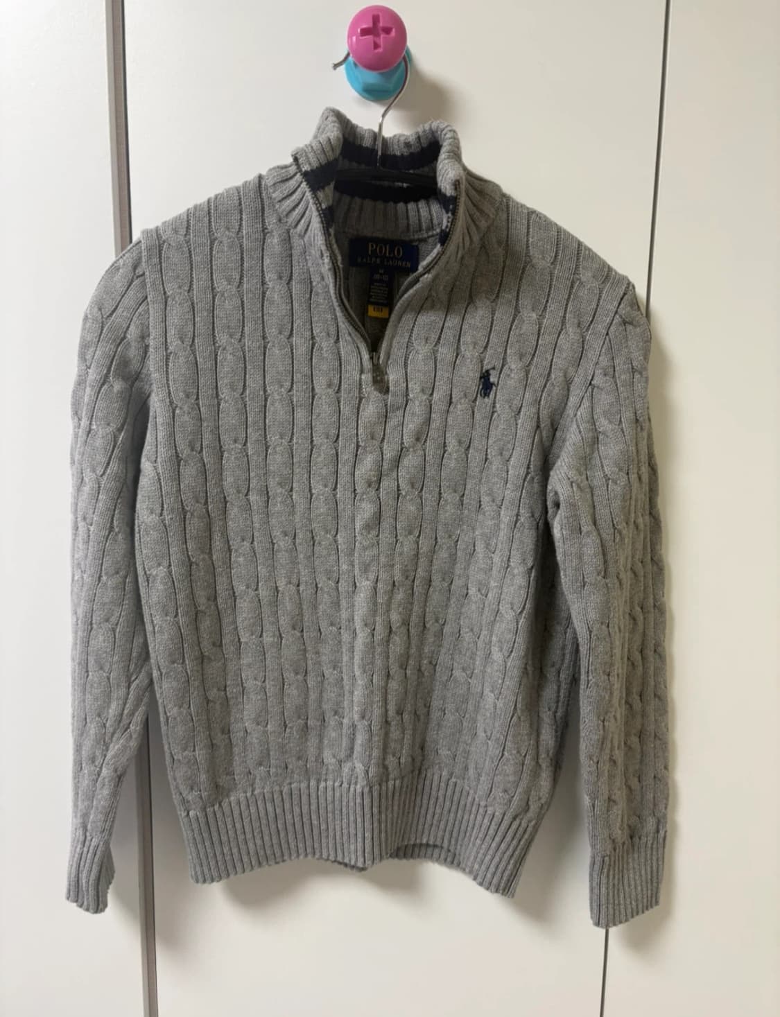 정품 폴로 랄프로렌 꽈배기 하프집업 44가능 M 10-12그레이 상품이미지1