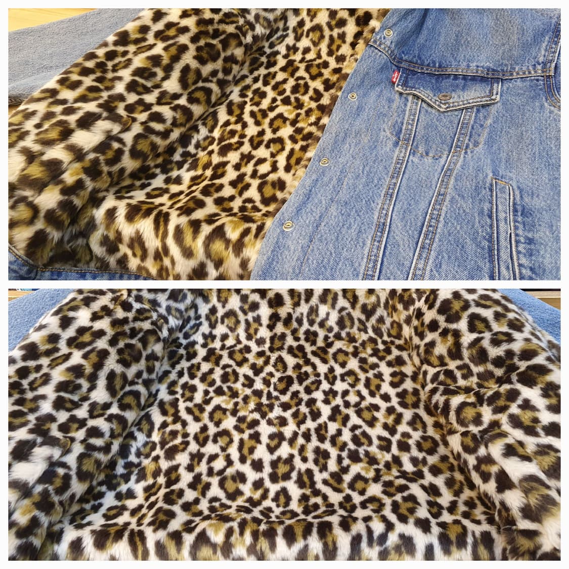 77.리바이스 레오파드 양털자켓 상품이미지7