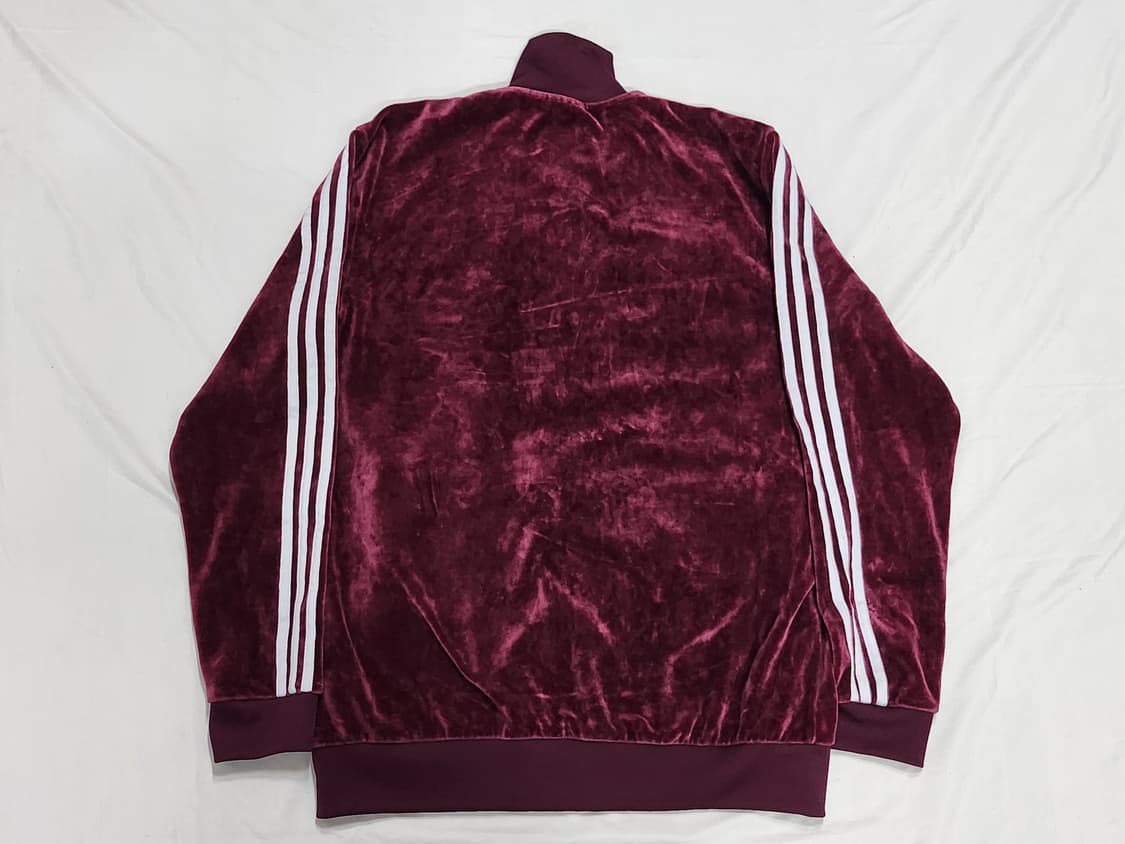 아디다스 올드스쿨 벨벳 버건디 트랙 자켓 져지 상품이미지2