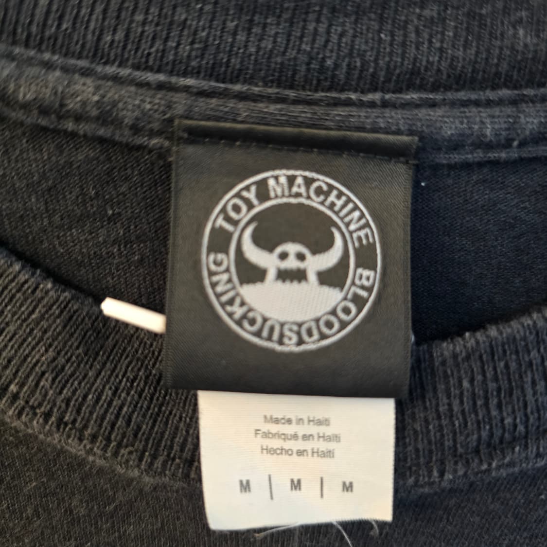 토이머신 빅로고 롱슬리브 블랙 M 오버핏 상품이미지4