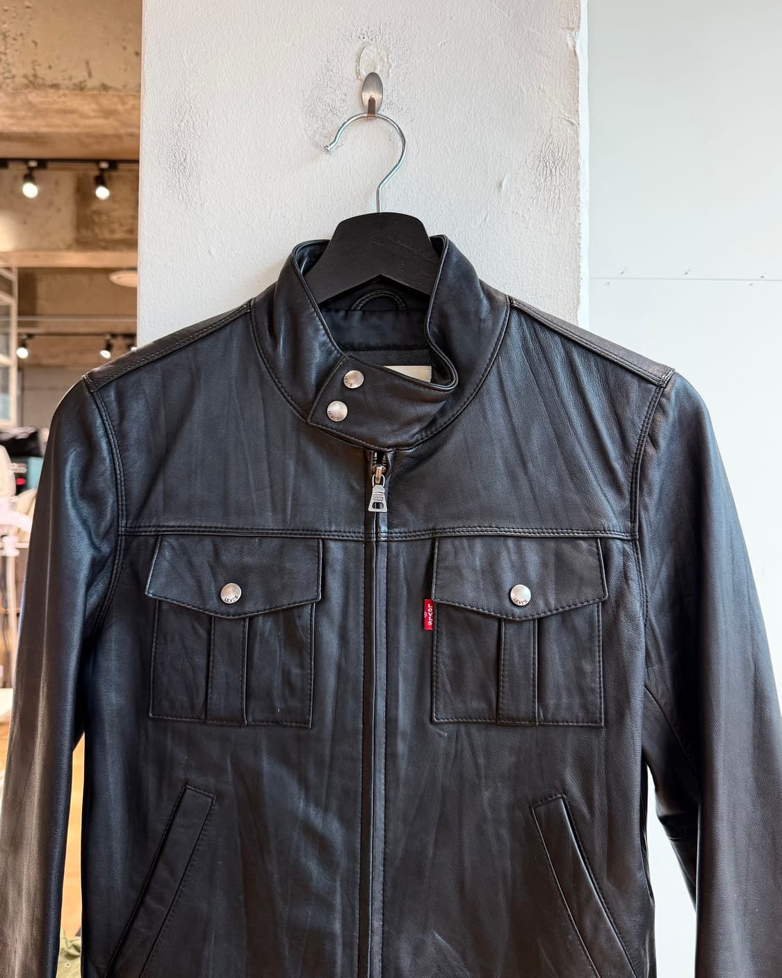 리바이스 블랙 쉽스킨 레더 자켓  상품이미지3