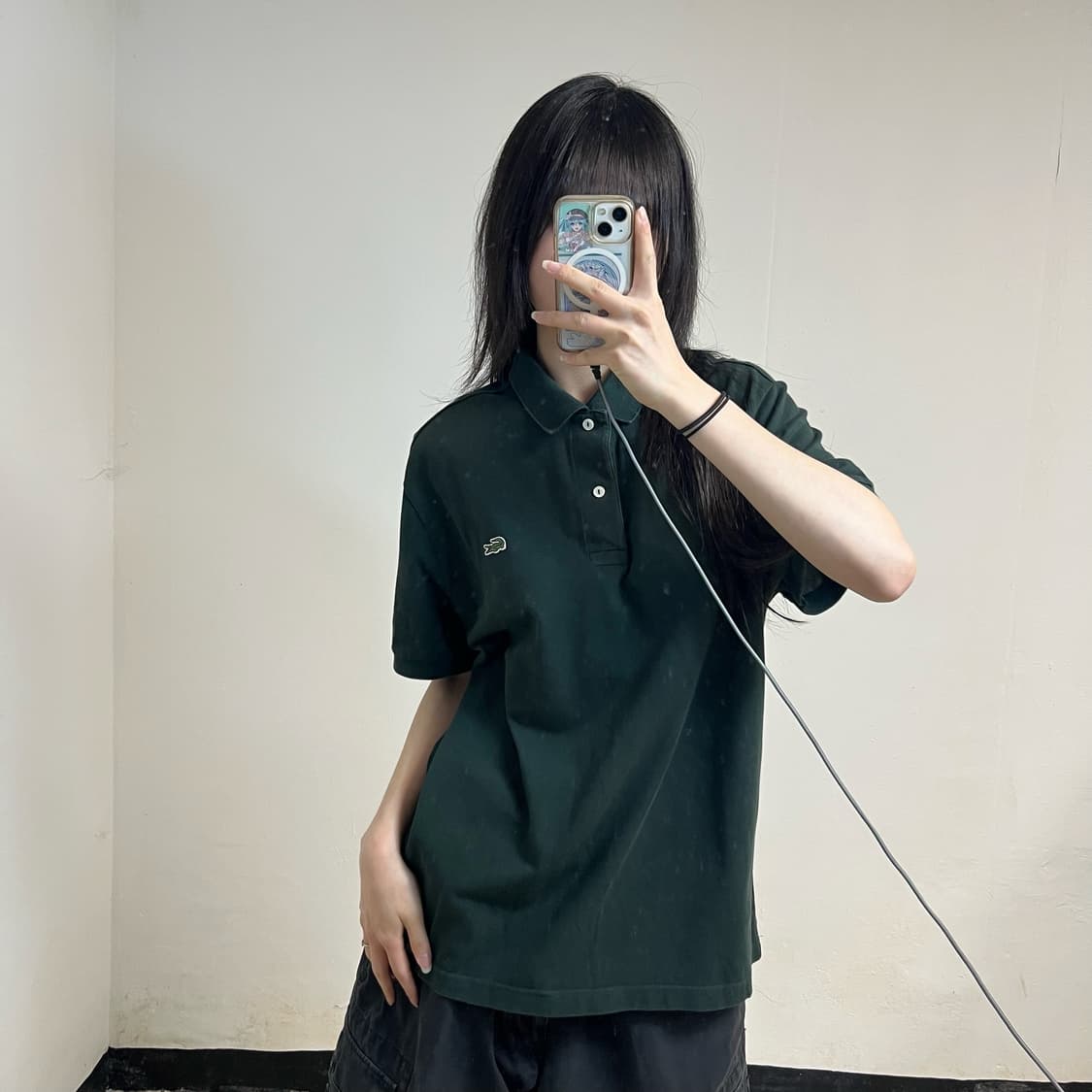 Lacoste green collar t-shirt 상품이미지1