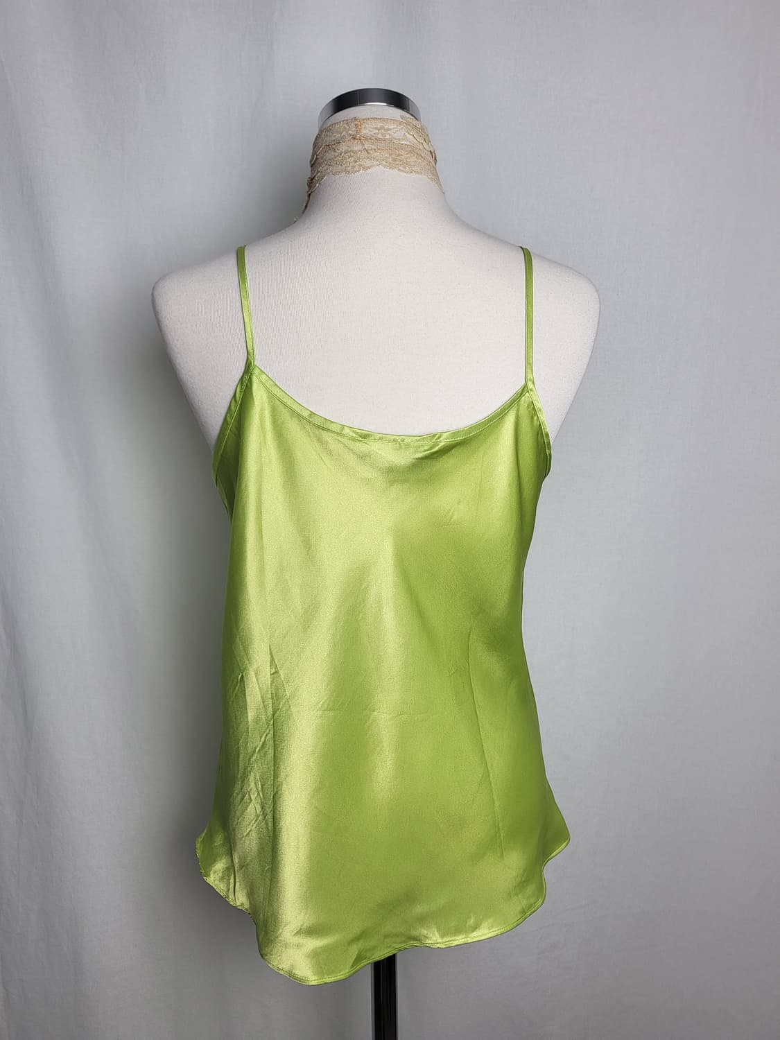 빈티지 애플민트 실크 나시 슬립 이너 상품이미지3