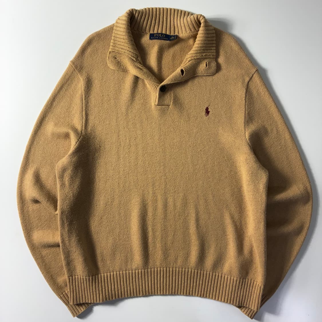 Polo 폴로 랄프로렌 베이지 우드3B 버튼업 니트 상품이미지3