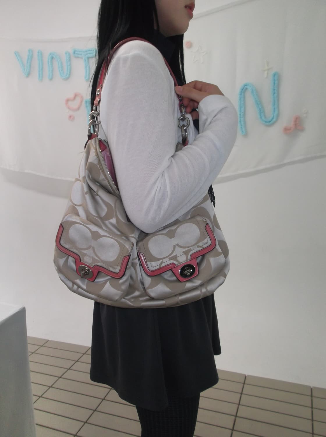 코치 빈티지 숄더백 핑크 상품이미지9