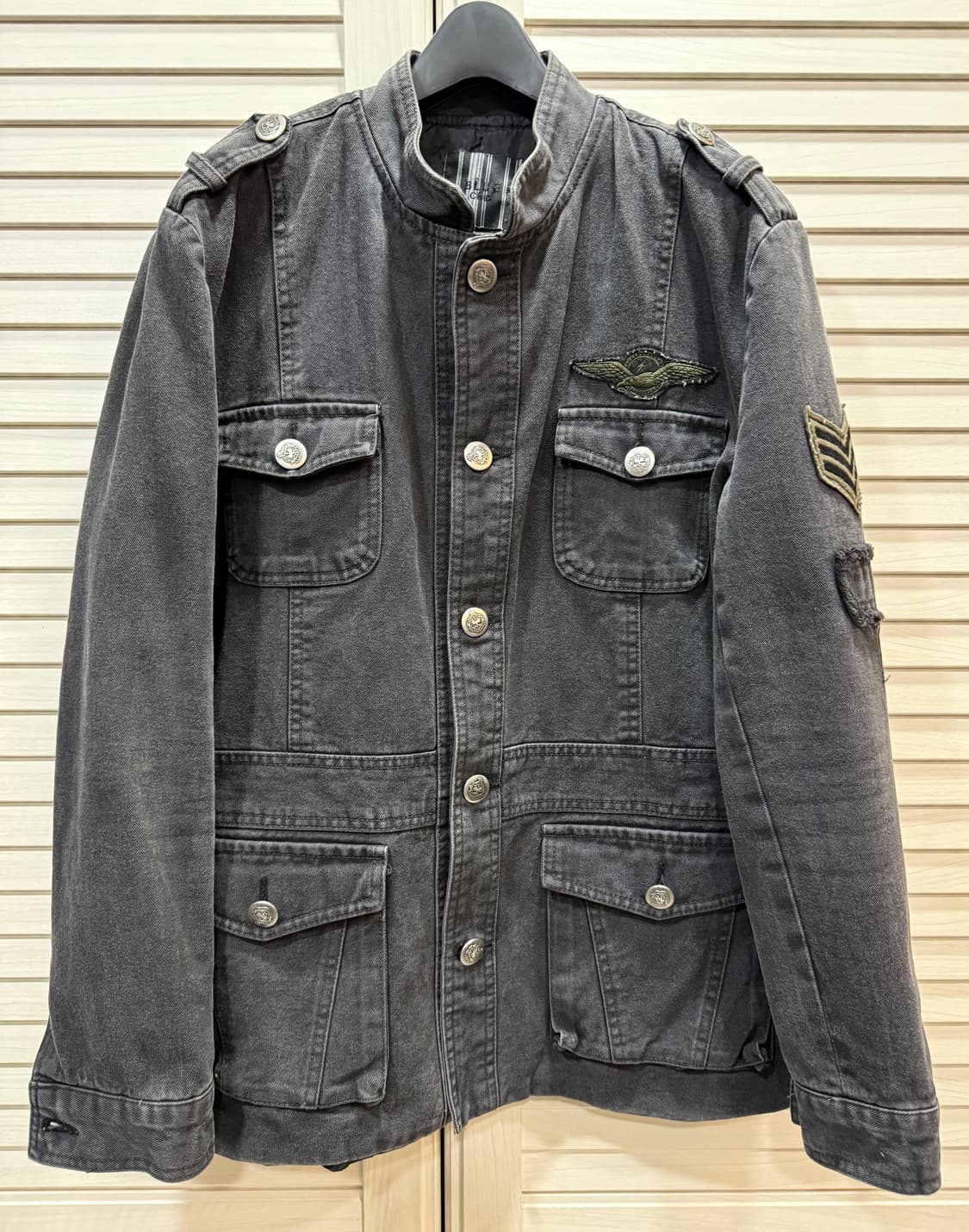 밀리터리 스타일 데님 자켓 Made in Korea 상품이미지1