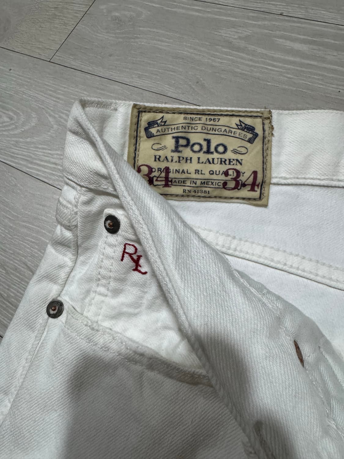 폴로 varick 스트레이트 화이트 데님팬츠 34  상품이미지5