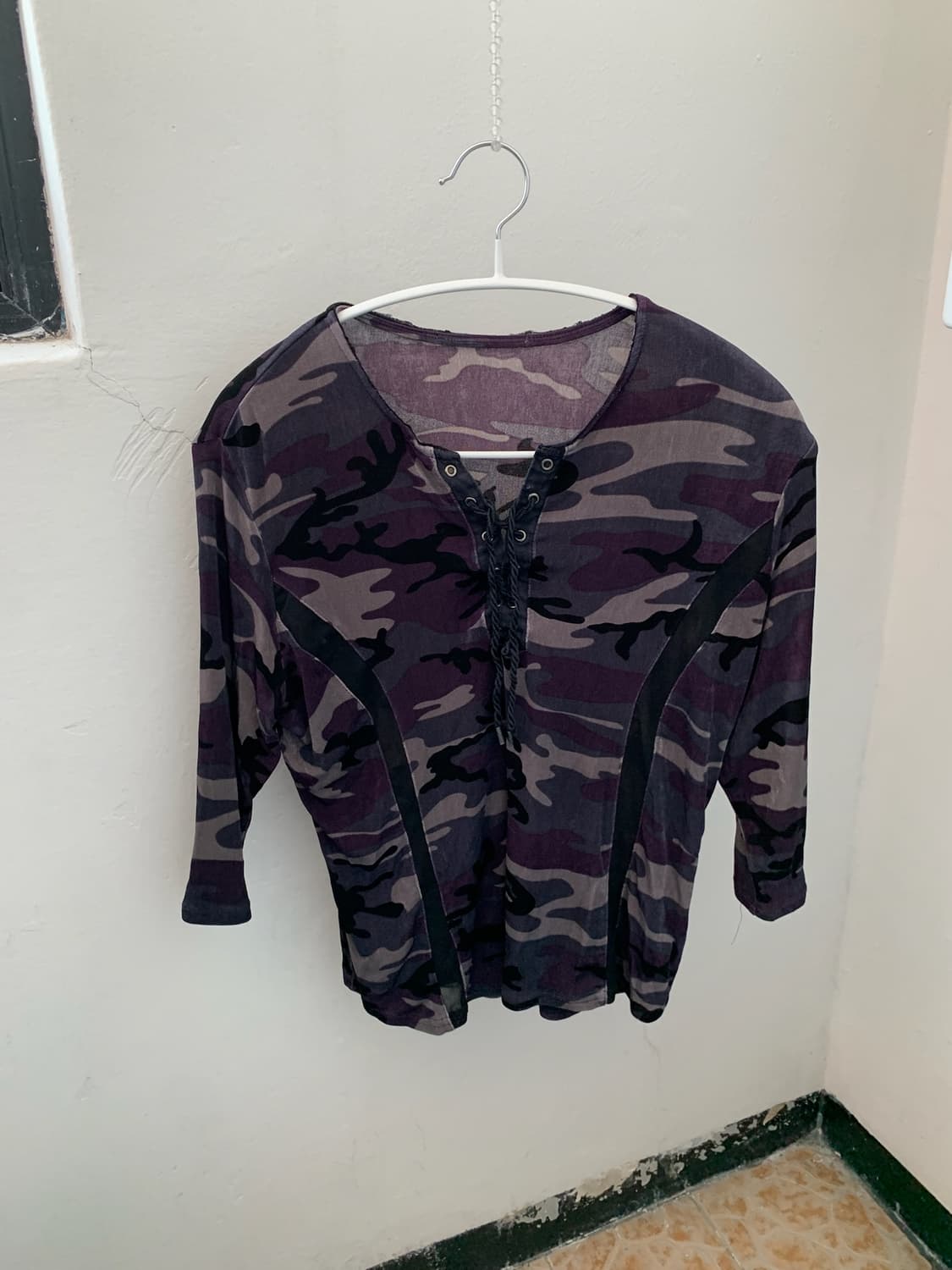 밀리터리 패턴 탑 상품이미지1