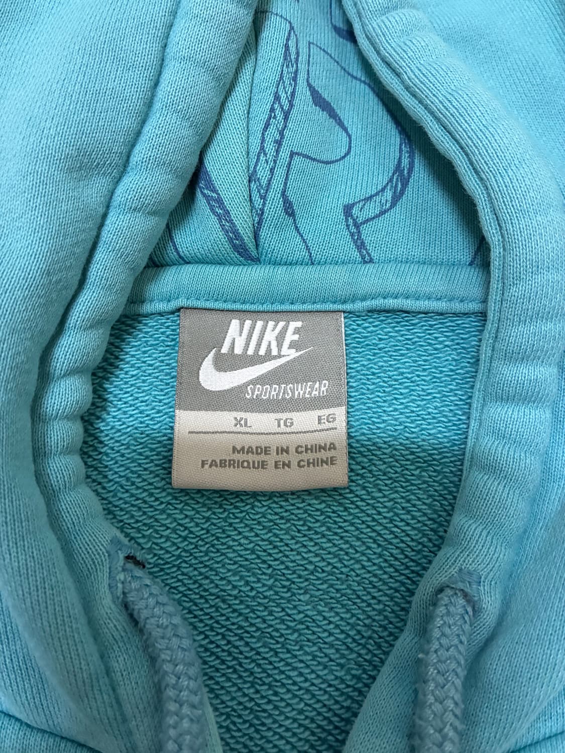 나이키 00s 블루민트 y2k 후드집업(xl)국내유일 상품이미지3