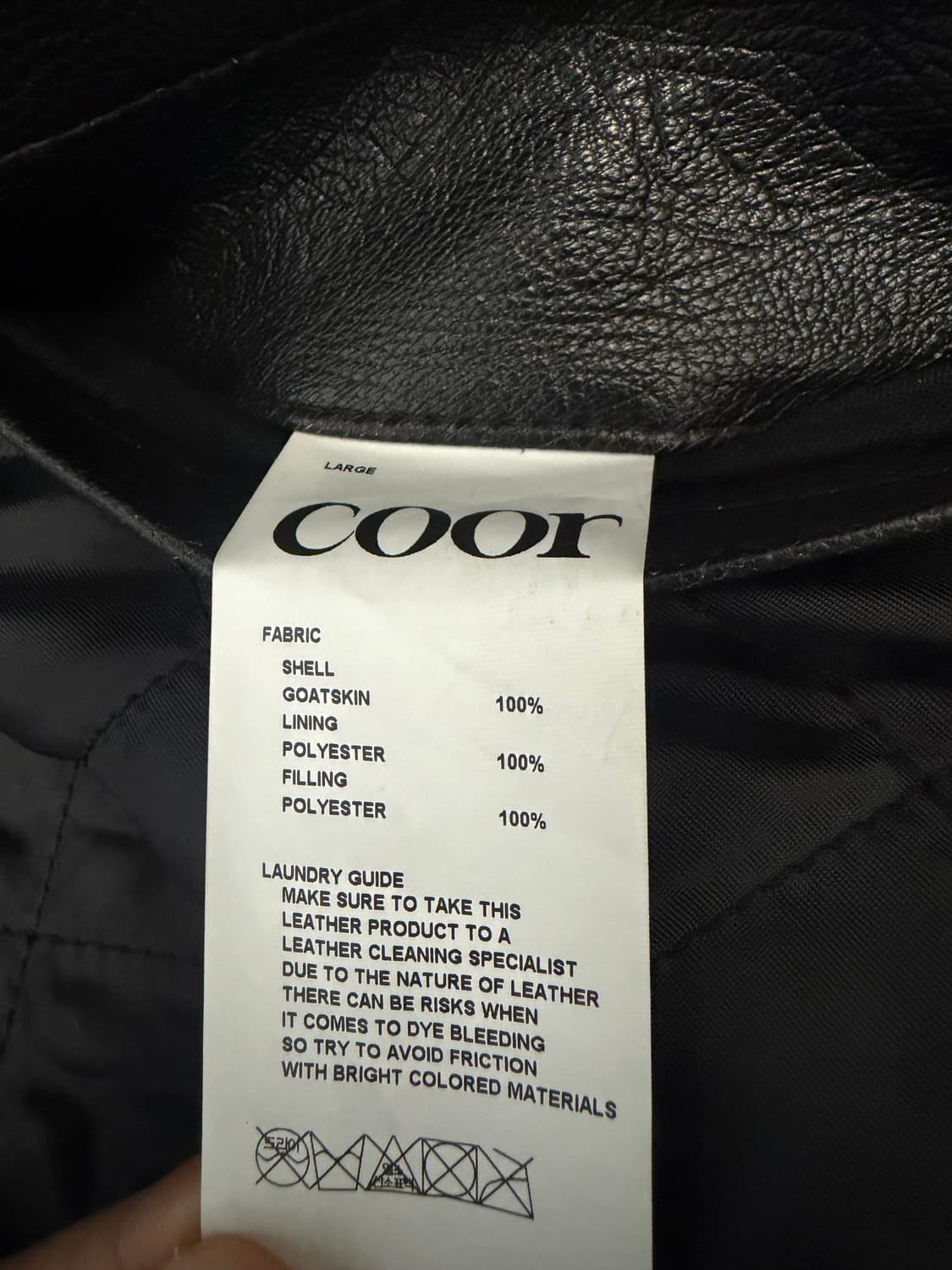 쿠어 고트 스킨 A-2 L 상품이미지4