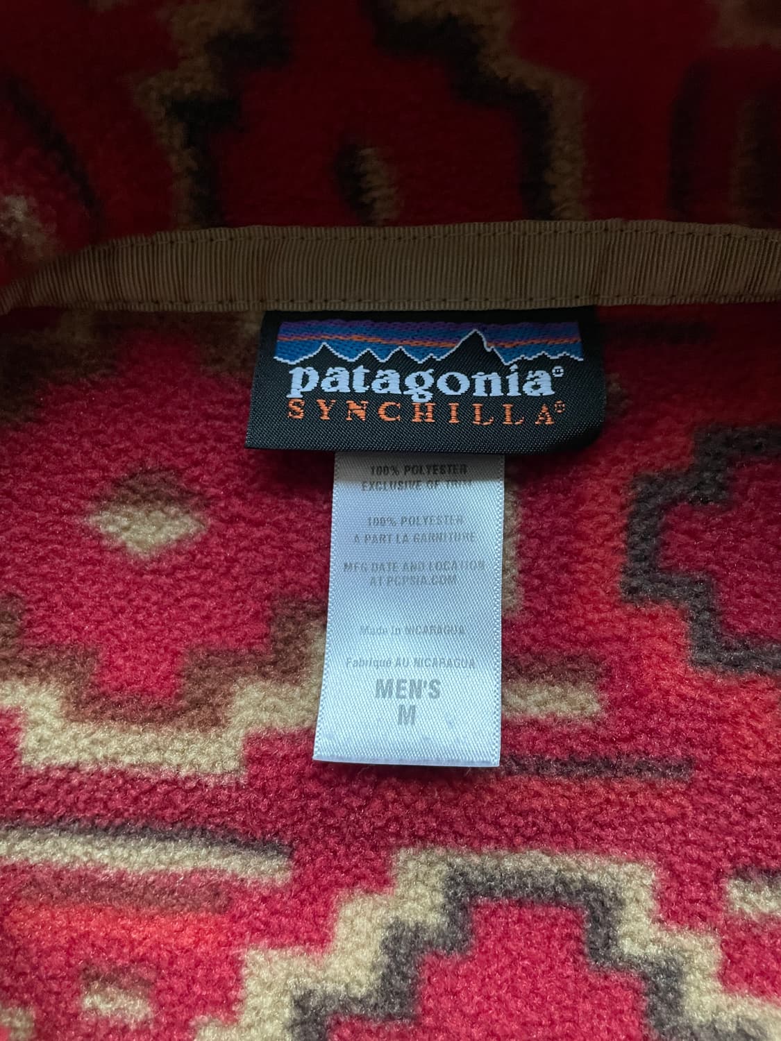 파타고니아 신칠라 아즈텍 레드 패턴 상품이미지3
