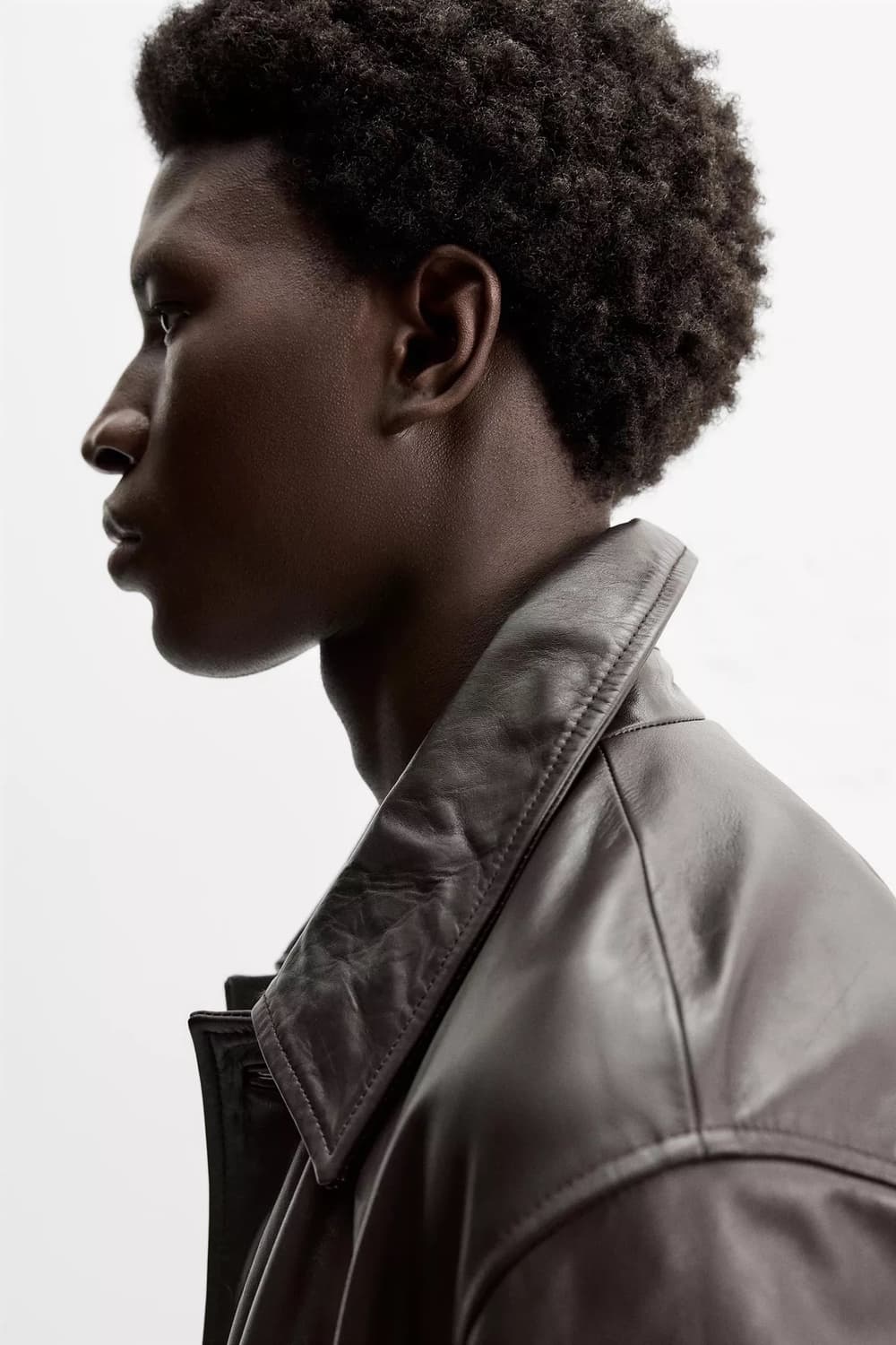 자라 Origins 레더 트렌치 코트 가죽 코트 M 상품이미지8