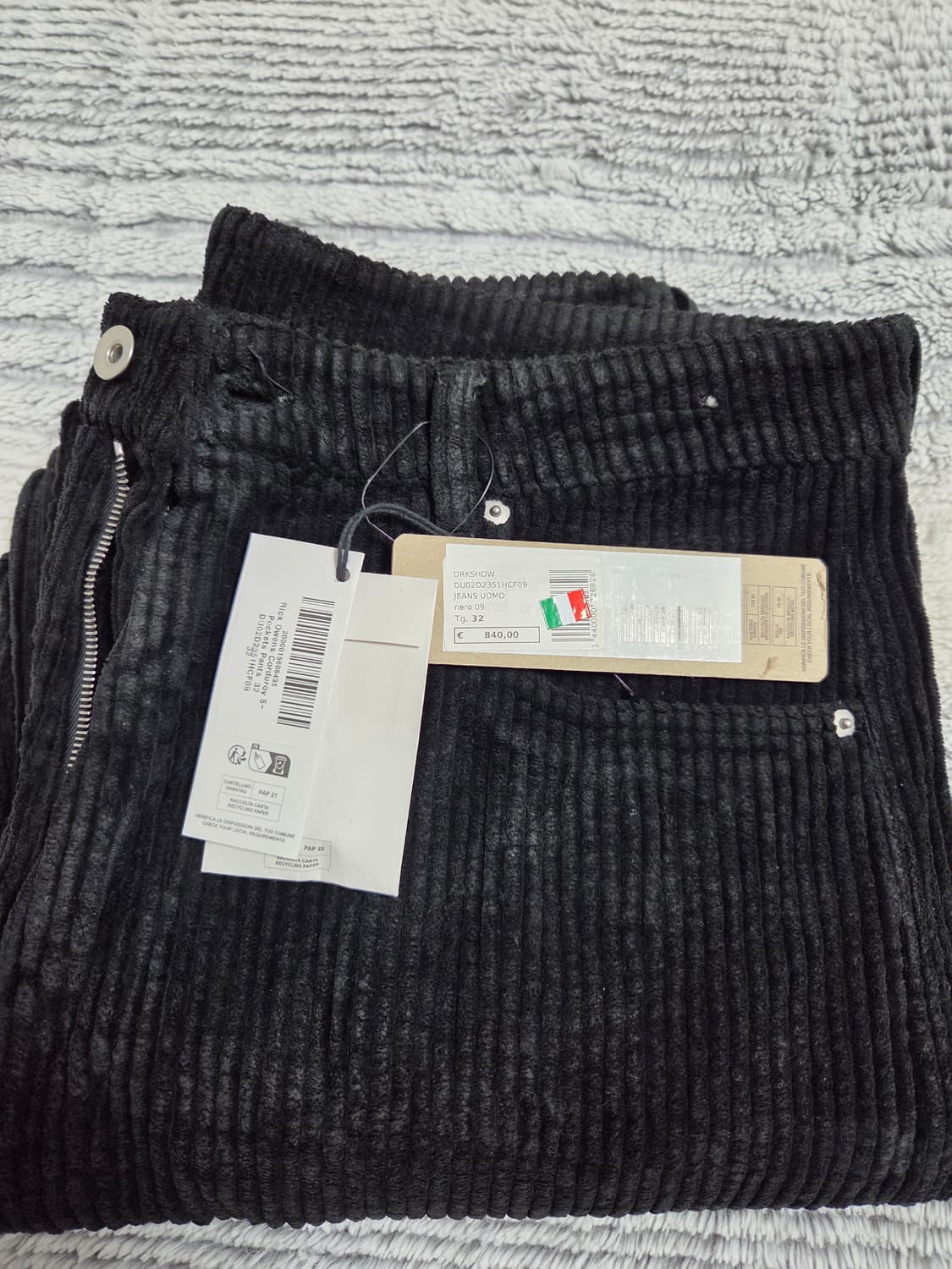 [32] 릭오웬스 게스 geth 코듀로이 팬츠 상품이미지2