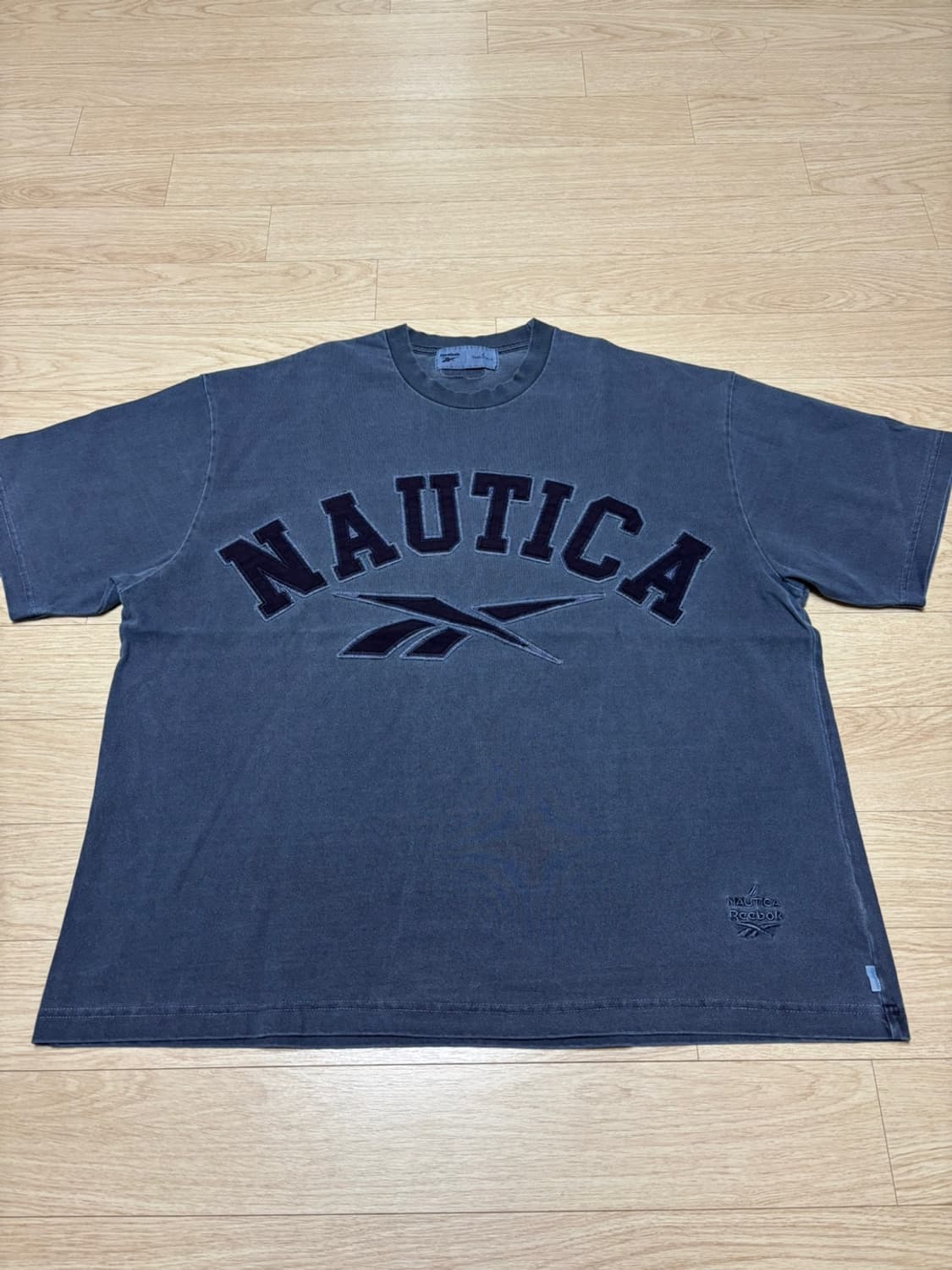 노티카 재팬 x Reebok 아치로고 피그먼트 다이 티셔츠 네이비 XL 상품이미지2