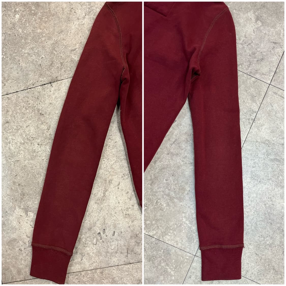 홀리스터 기모 후드집업 버건디 S #csz2734 상품이미지9