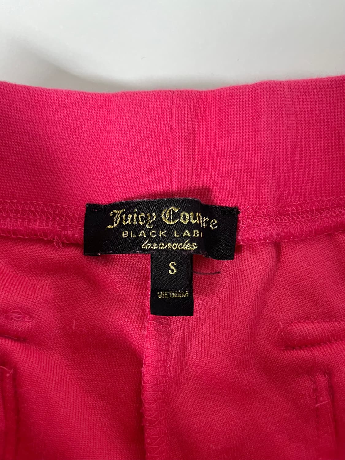 S) 쥬시꾸뛰르 벨벳 트레이닝 팬츠 핑크 상품이미지4