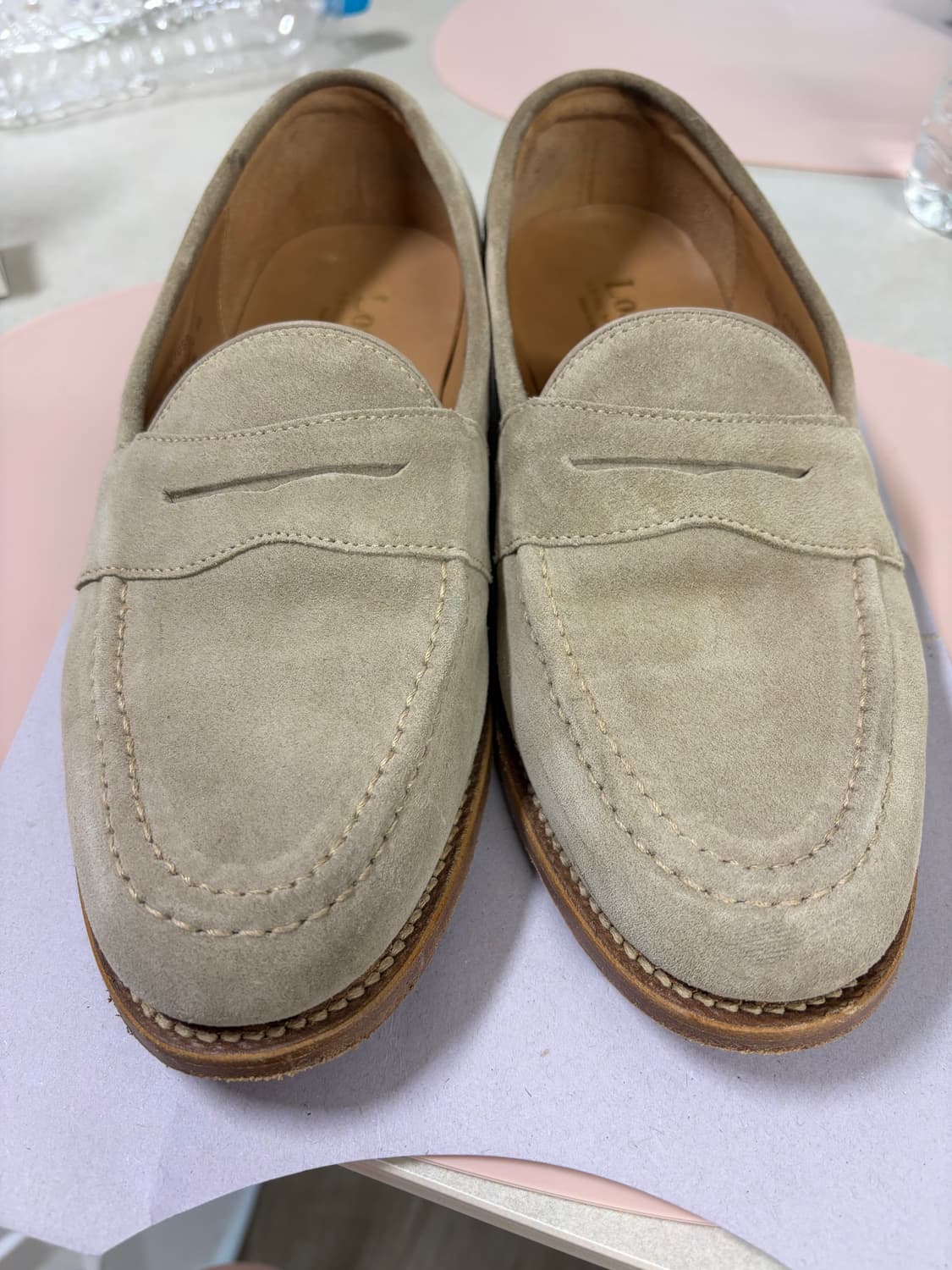 로크 이튼 스웨이드 로퍼 베이지 255 상품이미지1