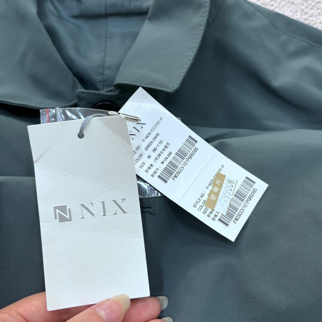 95 새상품 NIX 여성 롱 바람막이 자켓 0527E2 상품이미지3