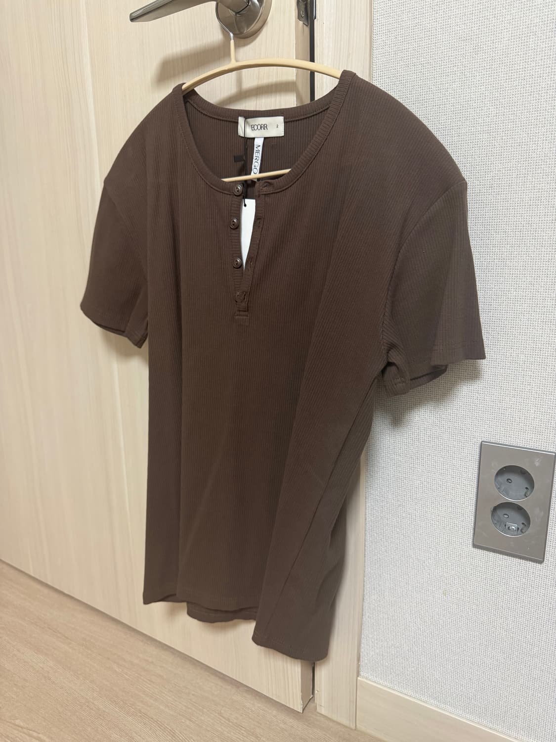 KKST 이코르 ECORR 반팔 헨리넥 두개 사이즈 2(2) 새상품 상품이미지1