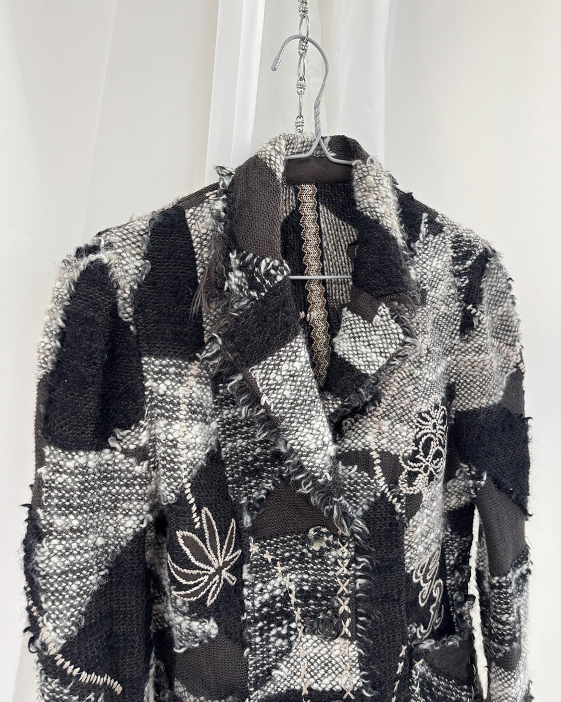 GK ITALIYA grunge patchwork tweed jacket 상품이미지3