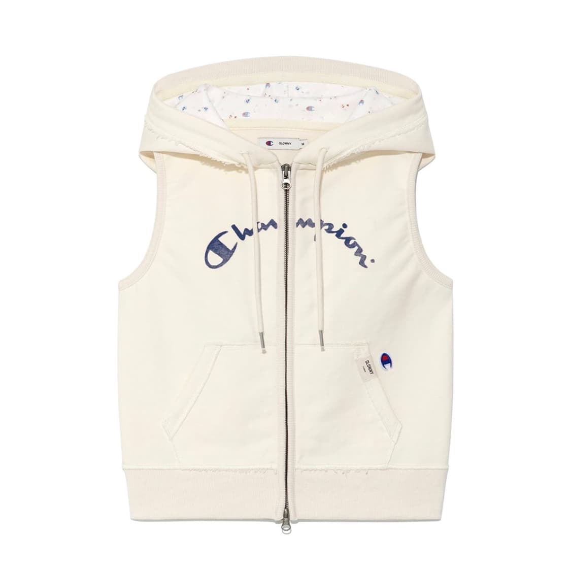 [당일배송/M] 챔피온 X 글로니 스웨트 후드 베스트 Cream 상품이미지1