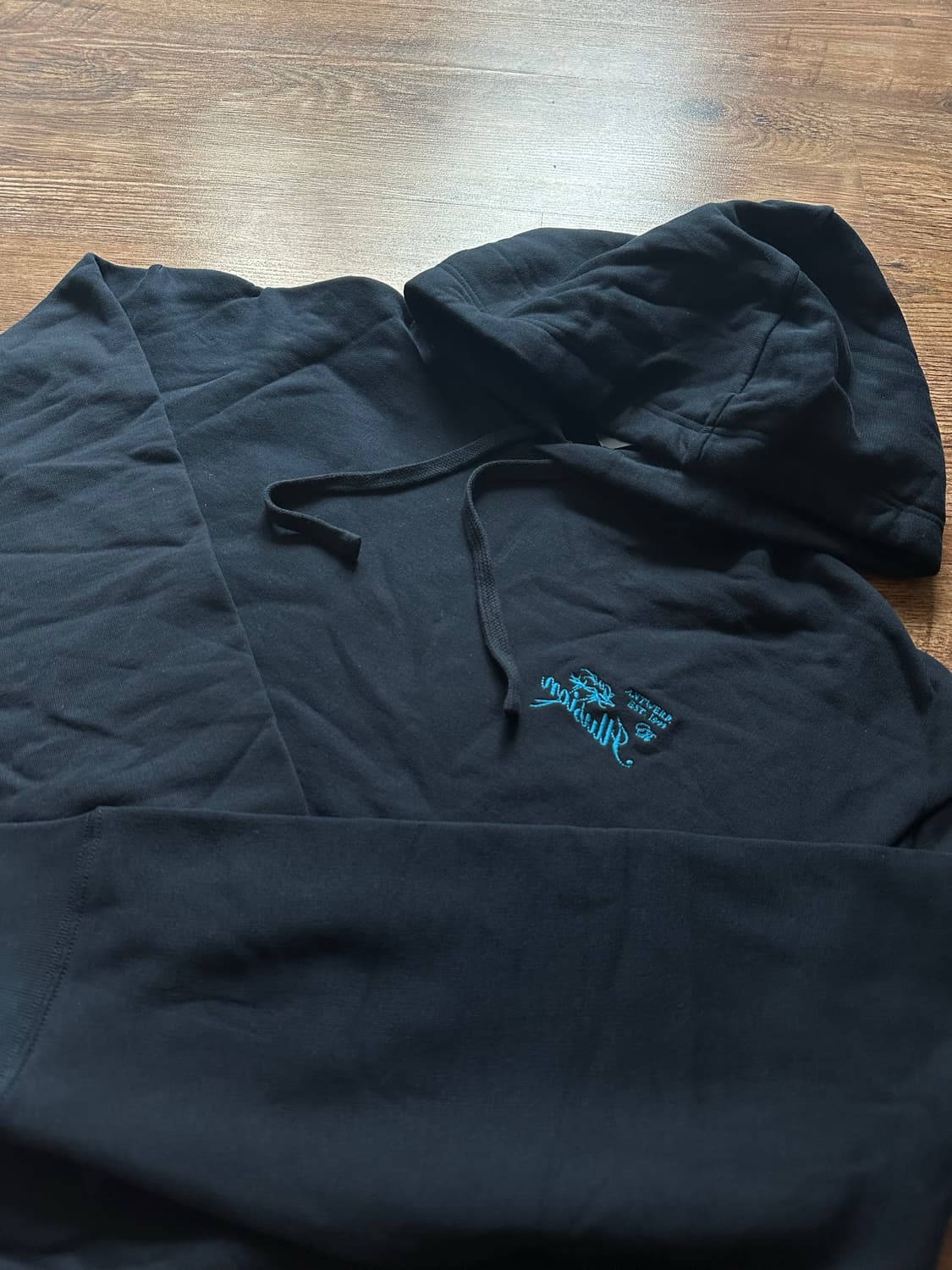 [L] 라프시몬스 19AW 일루션 후드 다크 네이비 새상품 상품이미지4