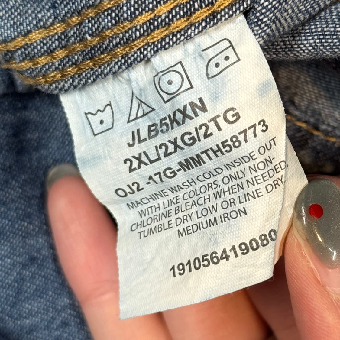 XXL) Wrangler 랭글러 투포켓 워크웨어 코튼 데님 셔츠 상품이미지7