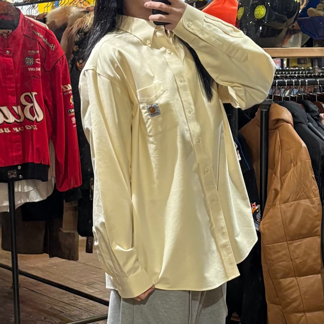 [HI] Carhartt 칼하트 긴팔 셔츠 라이트얠로우 상품이미지4