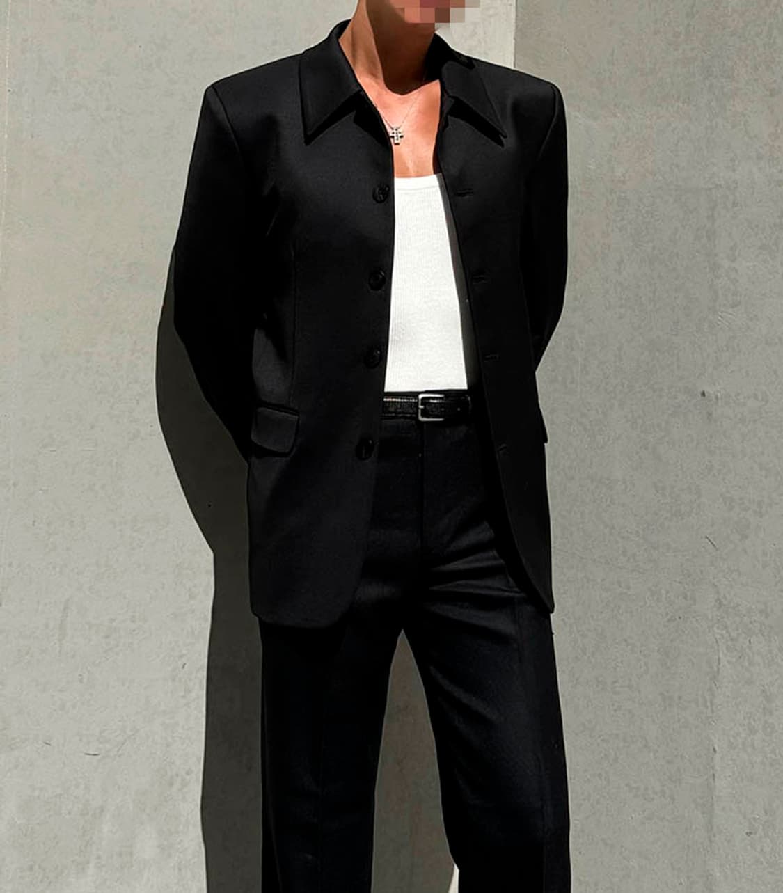 carry/싱글 5버튼 울 블레이져 상품이미지2