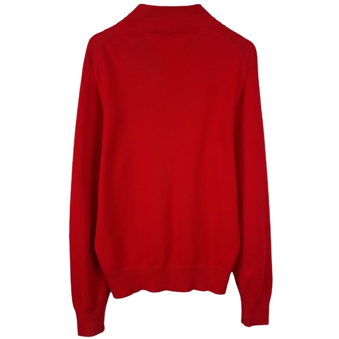 [타미힐피거] 스몰 로고 자수 니트 집업 가디건 레드 M19291 상품이미지3