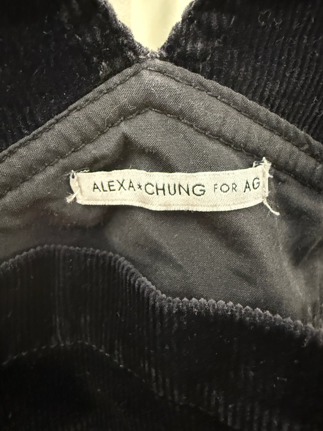 ALEXA CHUNG FOR AG 블랙 코듀로이 멜빵바지 26 상품이미지3