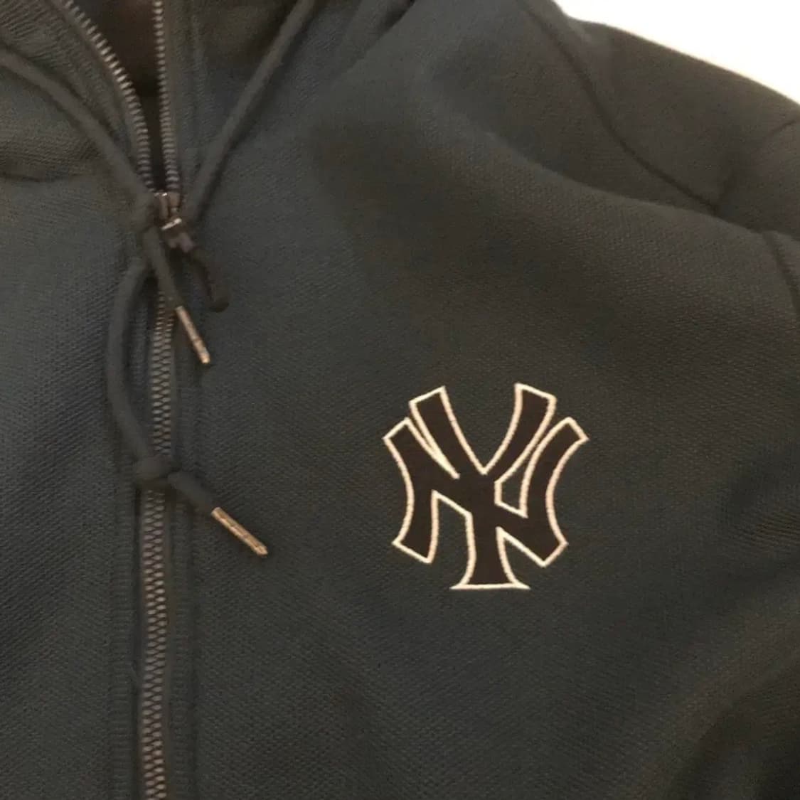 MLB 엠엘비 기모 다크그린 와플 후드집업 상품이미지5