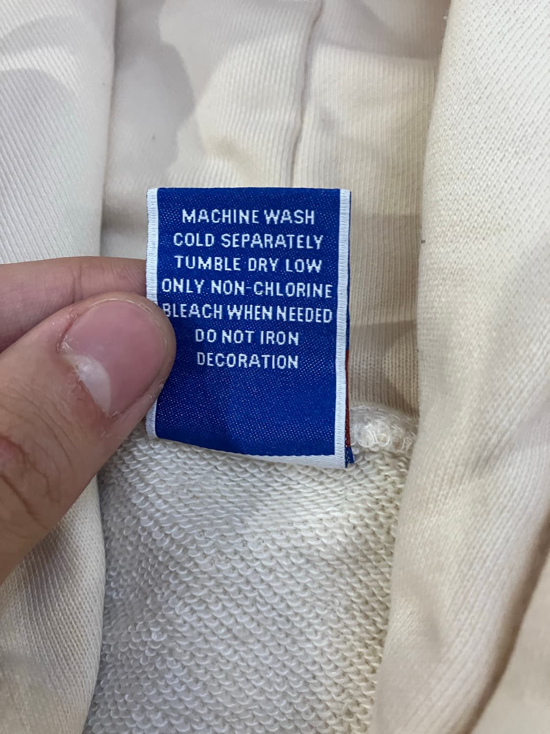 미스치프 빅로고 후드티 아이보리 상품이미지6