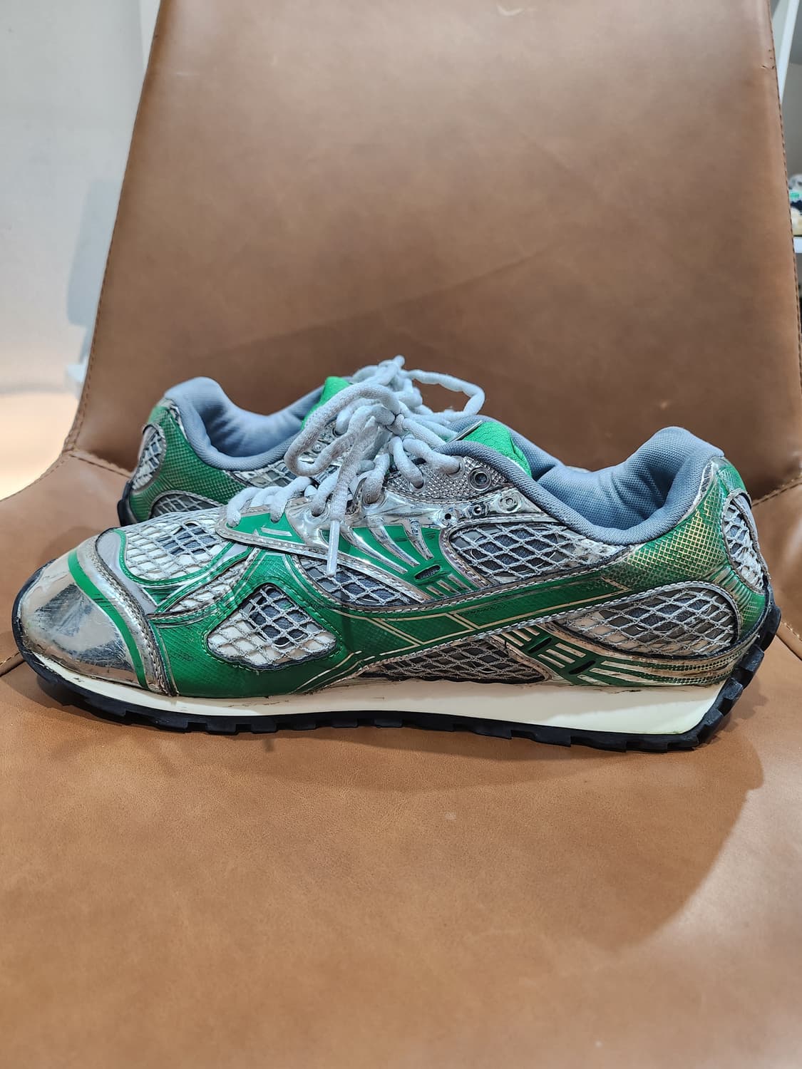 보테가베네타 오르빗 스니커즈 그린 44 정품 상품이미지4