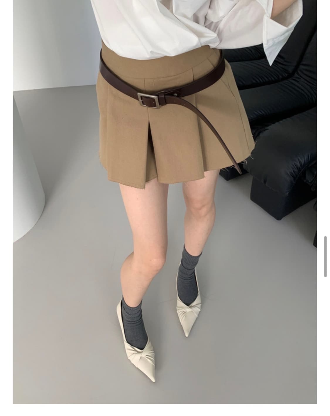 릿킴 베이지 치마바지 상품이미지1