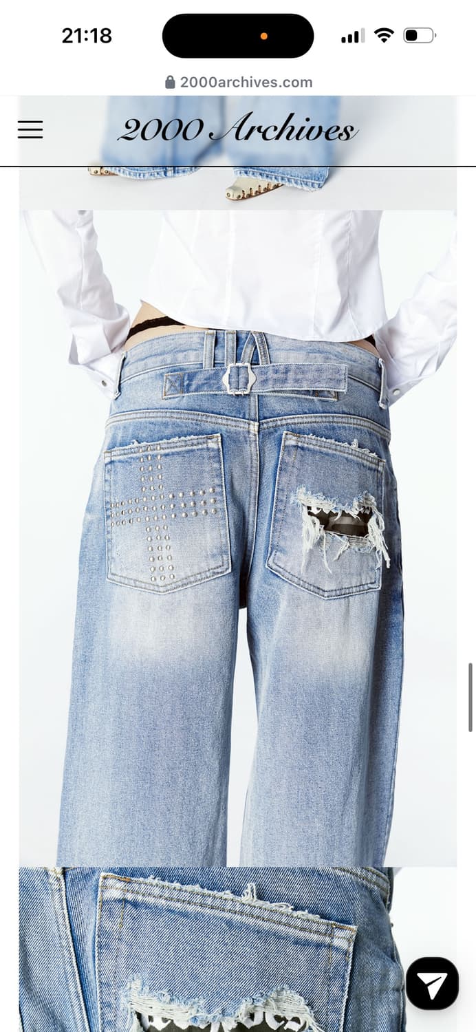 0size) 2000아카이브스 스나이더 데님팬츠 상품이미지1