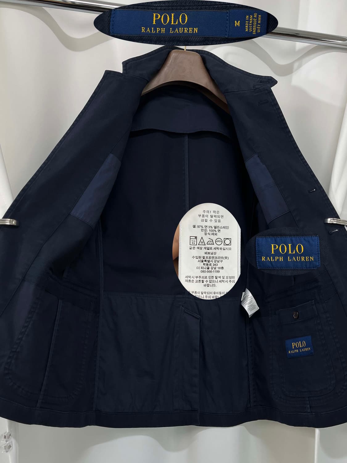 폴로 랄프로렌 RL67 네이비 가먼트다이 배드포드 유틸리티 스포츠 자켓 상품이미지3